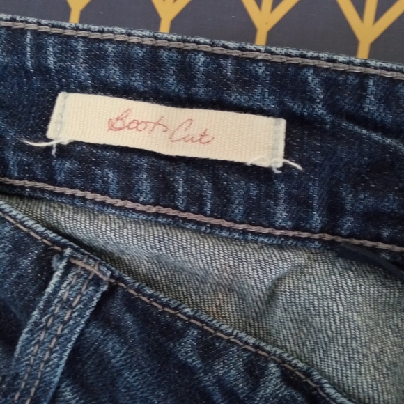 Decree Pants Size 15 Distressed Bootcut Blue Jeans Hole in Knee Worn Bottom Hem - Picture 9 of 15